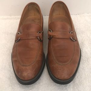 TODS Brown double buckle Leather Women’s 6.5 loafers